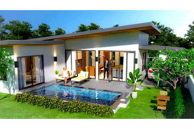 บ้านเดี่ยว เมืองกระบี่ กระบี่ : [920281015-74] Pool villas with stunning mountains views