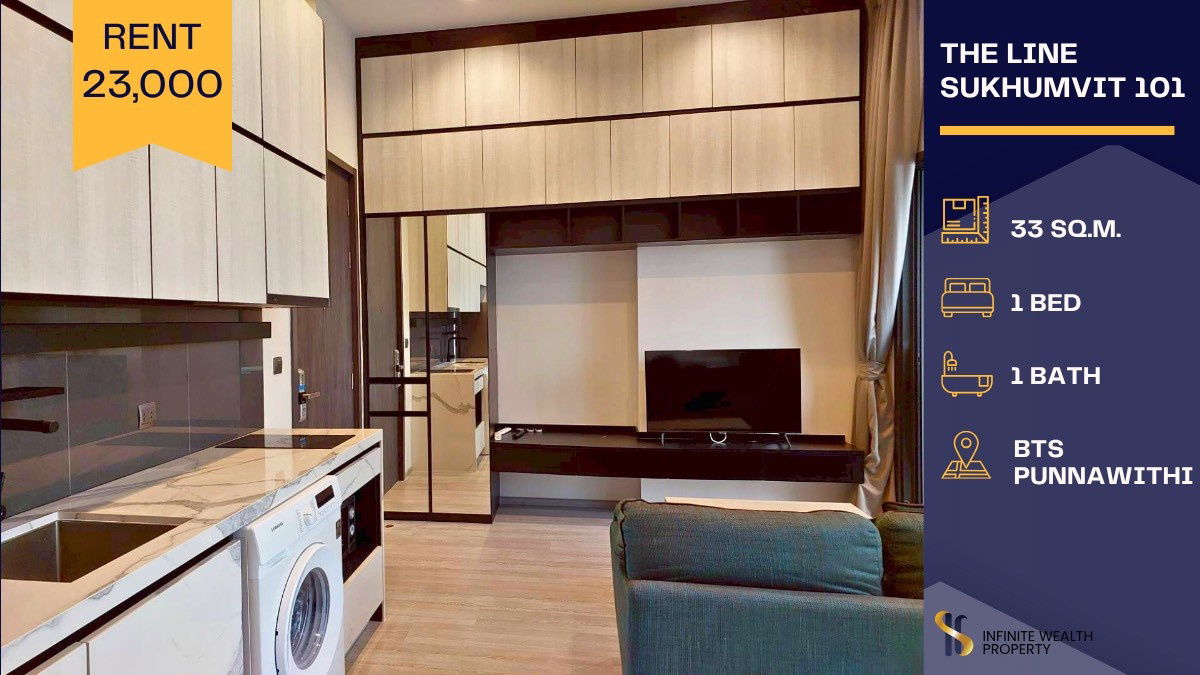 รูป The Line Sukhumvit 101✨ ห้องสวยแต่งครบ พร้อมอยู่ในราคาโดนใจ 23,000 บาท! 🏢 - รูปที่ 1/7