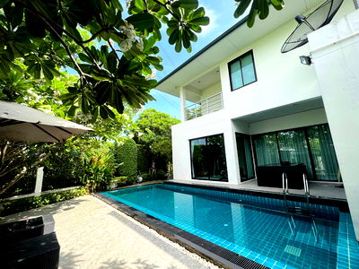 บ้านเดี่ยวให้เช่า : 🏡ให้เช่าบ้านเดี่ยว Pool Villa หรู หมู่บ้าน Blue lagoon 2  ✨หลังมุม ตกแต่งบิ้วอินทั้งหลัง พร้อมเฟอร์นิเจอร์และเครื่องใช้ไฟฟ้าครบ