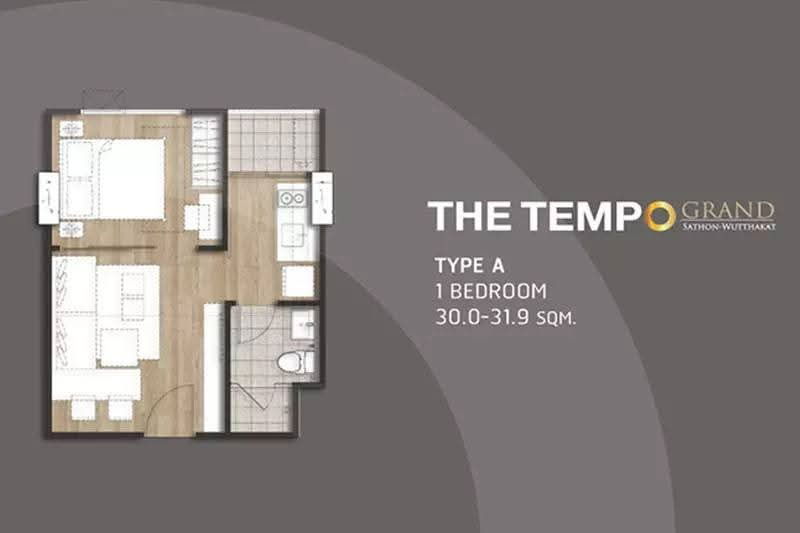 รูป ให้เช่า เดอะ เทมโป แกรนด์ สาทร-วุฒากาศ / THE TEMPO GRAND WUTTHAKAT 🔺 คอนโดติด BTS วุฒากาศ เพียง 30เมตร ด้านหลังวิวสวน เงียบสงบ - รูปที่ 6/10