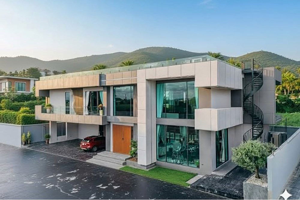 รูป [920471017-356] พูลวิลล่าหรู 5 ภายนอกใกล้ทุ่งกลม-ตาลหมัน - รูปที่ 1/45