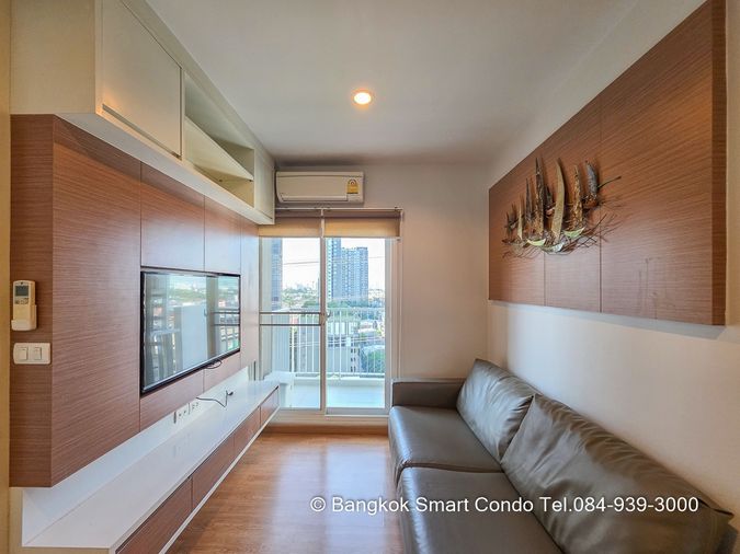 ให้เช่าคอนโด The Parkland วงศ์สว่าง 2 นอน 1 น้ำ 44 ตรม. ชั้น 12A แต่งสวย วิวสระ Fully Furnished