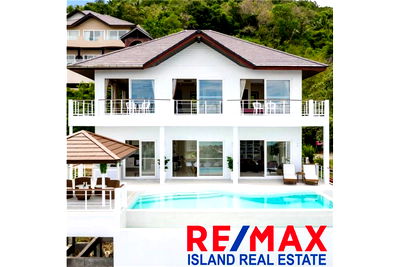 เช่าบ้านเดี่ยว เกาะสมุย สุราษฎร์ธานี : [920121063-106] Luxury Sea View villa for rent at Bophut hills