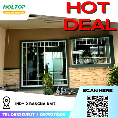 ทาวน์โฮมให้เช่า : #R7581 🎉 151168 ให้เช่าบ้าน Indy 2 Bangna KM.7