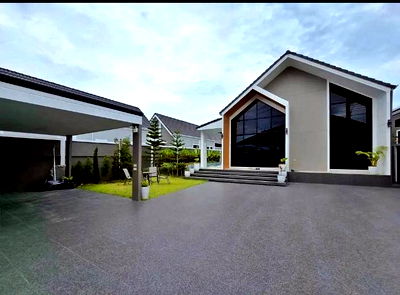 บ้านเดี่ยว ถนนพรประภานิมิต : บ้านสไตล์นอร์ดิกพูลวิลล่า ทันสมัย ขอบอ่างมาบประชัน พัทยา