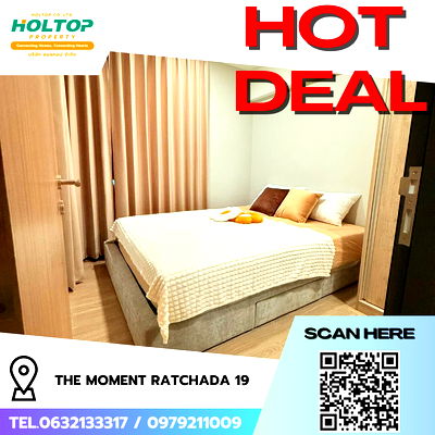 Condos for rent Ratchadapisek 19 : #R7575 🎉 151168 Condo for rent  The Moment Ratchada 19