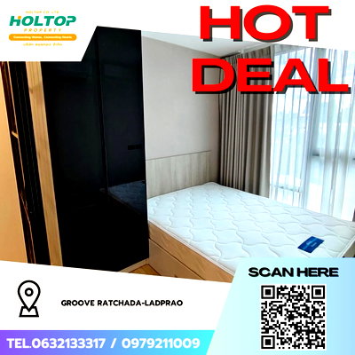 เช่าคอนโด ลาดพร้าว 48 : #Z3179💥141168🔥ให้เช่าคอนโด Groove Ratchada-Ladprao 