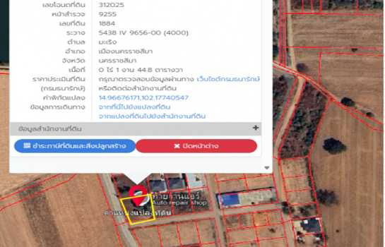 รูป ขาย ที่ดิน ติดถนนคอนกรีต น้ำ-ไฟฟ้า พร้อม ถนนเพชรมาตุคลา เข้าบ้านบึงสาร 1 งาน 44.8 ตรว ถมแล้ว ผังเมืองจังหวัดสีชมพู การใช้ประโยชน์เอนกประสงค์ - รูปที่ 10/12