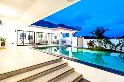 Houses for sale Hua Hin Prachaubkirikhan : [920601001-38] 3 Bed 2 Bath Pool Villa in Hua Hin Soi 112 For Sale