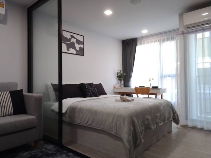 💎 ให้เช่า​ Kave​ seed​ ม.เกษตร​ ห้อง​ 28 ตรม.ค่าเช่า​ 10,000/เดือน​ ตกแต่งแนว​ modern​ + minimal., เฟอร์นิเจอร์และคฟฟ.ครบครัน