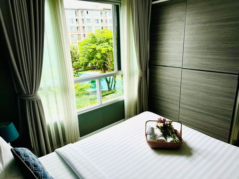 ♦️For rent: D Condo Ping, 30 sq m., Building B, pool view, 12,000 baht, beautiful room ☎️0647924426 (Ben)