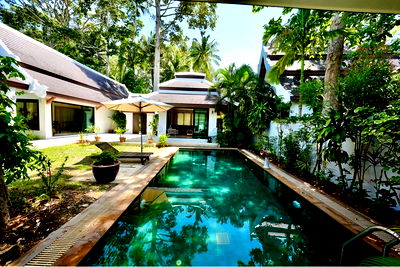 บ้านเดี่ยว เกาะสมุย สุราษฎร์ธานี : [920121068-53] Charming 3-bedroom Balinese villa walkable to Bang Kao Beach
