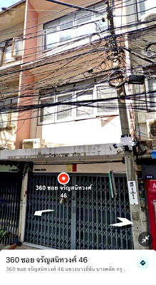 เช่าอาคารพาณิชย์ ม.สวนดุสิต : ให้เช่าอาคารพาณิชย์ 3 ชั้น ซอยจรัญสนิทวงศ์ 46 แขวงบางยี่ขัน เขตบางพลัด ติดรถไฟฟ้าบางยี่ขัน