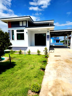 บ้านเดี่ยว หนองหญ้าไซ สุพรรณบุรี : บ้านสวนสุพรรณบุรี ใกล้ ตลาด 7-11 เพียง 700 ม.