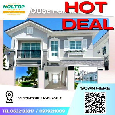 บ้านเดี่ยวให้เช่า : #Z3207💥 171168 🔥ให้เช่าบ้าน Golden Neo Sukhumvit-LaSalle 