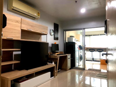 คอนโดให้เช่า : ให้ เช่าคอนโดพร้อมอยู่ Aspire Rama 9  ทำเลดี ใกล้ MRTเฟอร์นิเจอร์ครบครัน พื้นที่ใช้สอย 38 ตร.ม. 1 ห้องนอน 1 ห้องน้ำ