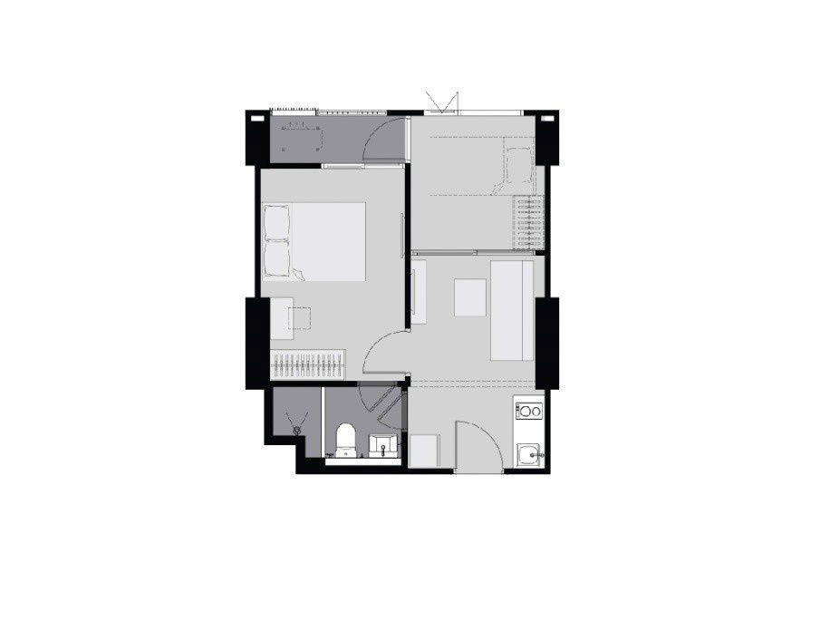 รูป [ปล่อยเช่า] Aspire Erawan Prime แอสปาย เอราวัณ ไพร์ม 1 Bedroom Plus (35 ตร.ม.) - รูปที่ 9/9