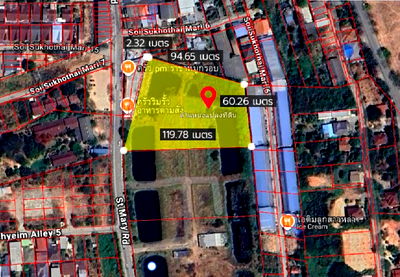 ที่ดิน วิทยาลัยเทคนิคนครราชสีมา : ขายที่ดินทำเลทอง กลางเมืองโคราช นครราชสีมา พท.5 ไร่ 46 ตรว.ติดถนนกว้างเกิน 8 ม. อยู่ใกล้   รพ เซนต์เมรี่  และ  ห้างเทอร์มินอล 