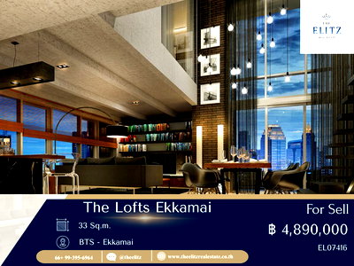 คอนโด BTS เอกมัย : ✨ เป็นเจ้าของคอนโดบนทำเลสุดฮิต The Lofts Ekkamai ใจกลางเอกมัยแหล่งรวมไลฟ์สไตล์ 👌