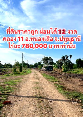 ที่ดิน หนองเสือ ปทุมธานี : 🎗️ที่ดินทำเลดีเชิงเกษตร ⛳️คลอง 11 อ.หนองเสือ จ.ปทุมธานี