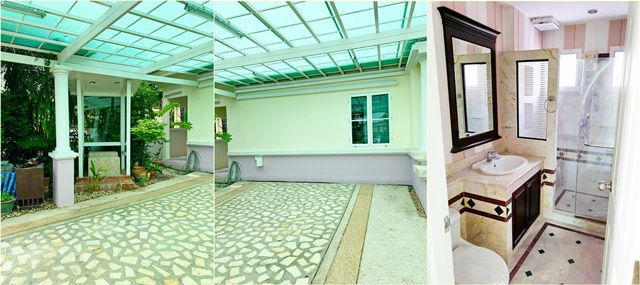 รูป ให้เช่า แอร์9ตัว 125 ตร.วาเฟอร์นิเจอร์บิ้วอินครบ หัวมุม คฤหาสน์ใหญ่ 2หลัง 5นอน 405 ตร.ม. วัชรพล ทางด่วนเอกมัย-รามอินทรา สุขาภิบาล5 - รูปที่ 7/8