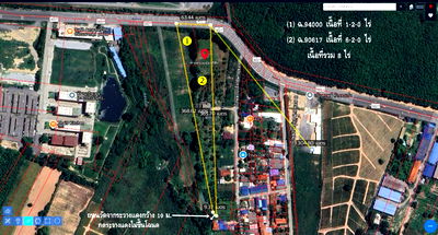 ที่ดิน นิคมราชชลบุรี : ขายที่ 8 ไร่ๆละ 4.5 ล้าน ติดถนนสาย 3027 ใกล้สาย 331 ตรงข้ามสนามกอล์ฟพัฒนา