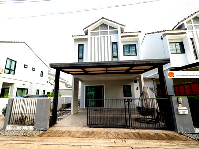 เช่าบ้านเดี่ยว บางละมุง ชลบุรี : บ้านให้เช่า บางละมุง มณีริน หมู่บ้านเงียบสงบ เพื่อนบ้านดี ทำเลดี 3 นอน พร้อมเฟอร์ 17500 THB