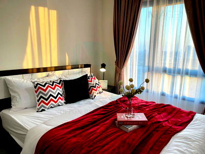 Condos for rent : 🚩 For rent, Rich Park at Triple Station, 1 bedroom, 28th floor, near Airport link Huamark.