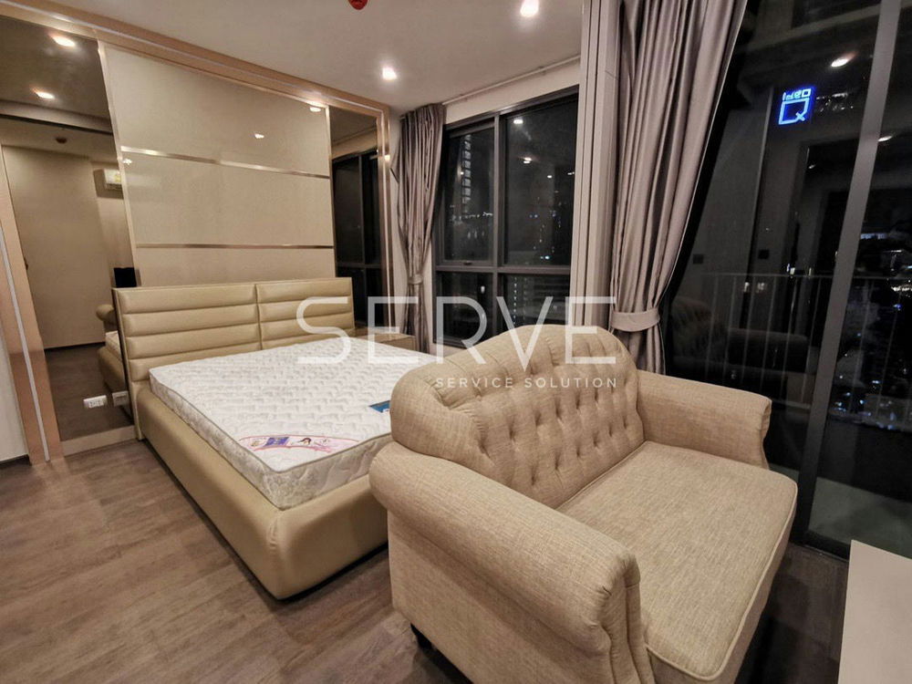 picture 1 Bed with Partition Nice Room Good Location Close to BTS Ratchathewi 390 m. / For Rent-Ideo Q Siam Ratchathewi - 2/5