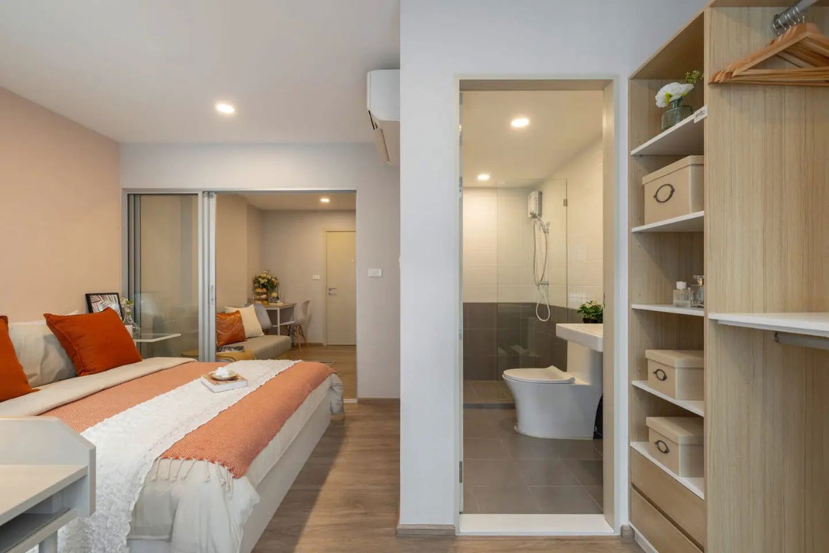 รูป 🎉ราคาพิเศษ เฟล็กซี่ เตาปูน อินเตอร์เช้นจ์ 1 ห้องนอน พร้อม walk-in closet 27.40 sqm. ราคา 1.89 MB พร้อมโปรโมชั่นและส่วนลดพิเศษมากมาย - รูปที่ 1/20