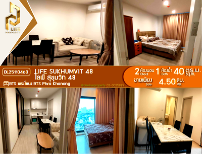 Condos for sale : DL25110460 Condo for sale, Life Sukhumvit 48 near BTS Phra Khanong, ready to move in, call urgently 0653619502 LineID @952jdxxk
