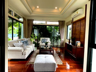 เช่าบ้านเดี่ยว เทศบาลตำบลหางดง : ให้เช่า บ้านเดี่ยวหรู หลังใหญ่   โครงการลานนา มนตรา หางดง ใกล้สนามบินเชียงใหม่ 