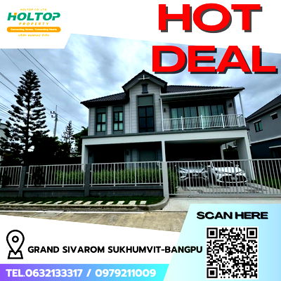 เช่าบ้านเดี่ยว เมืองสมุทรปราการ สมุทรปราการ : #R7688 🎉 191168 ให้เช่าบ้าน Grand Sivarom Sukhumvit-Bangpu
