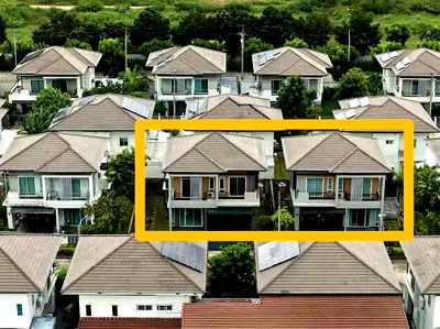 Houses for sale วิทยาลัยบริหารธุรกิจและการท่องเที่ยวกรุงเทพ : For Sale: Detached Houses at Sena Park Grand Ramindra (122 sq.wah | 6 Bedrooms | 6 Bathrooms | 4 Parking | Green Smart Design