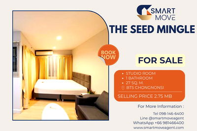 Condos for sale MRT Si Lom  : 🔥 Sale with tenant !! 🔥Code C20221202376..........The Seed Mingle, Studio room, 1 bathroom, furnished, Special Deal!!📣📣