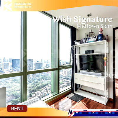 คอนโดให้เช่า : วิวพารากอน เฟอร์ครบ 🌃  Wish Signature Midtown Siam ยูนิตชั้นสูง 🌠 ใกล้ BTS ราชเทวี 