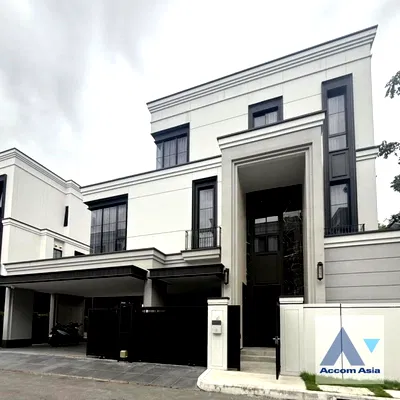 Houses for rent Airport Link Ban Thap Chang  : 🔼🔽 AccomA 📩 Private Swimming Pool 4 BR House @Malton Gates - Krungthep Kreetha (AA45067)