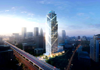 Office for rent วิทยาลัยพิบูลประชาสรรค์แผนกประถม : V.ONE TOWER office for rent, next to Rama 9 Road, near the MRTA Orange Line, MRTA Station, starting at 88 sq m., rent 63,360 baht/month.