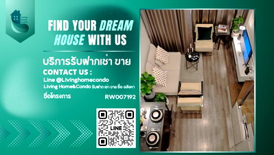 Condos for rent : For rent, Knightbridges Space Rama 9, Duplex room, high floor, fully furnished and ready to move in.- RW007192
