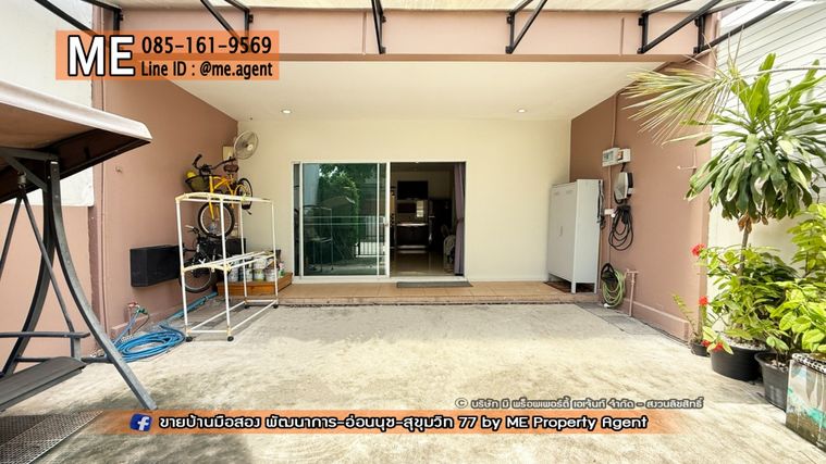3-bed townhouse for rent, 125 sqm, 19 sq wah, VILLETTE LITE PATTANAKARN 38