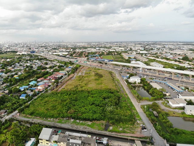 รูป AS026 ขายที่ดินสวย ผังเมืองสีเขียวเข้ม ที่ดินติดถนนสามด้าน ขนาดที่ดิน 31-1-32.1 ไร่ ด้านหน้าติดถนนพระราม 2 ขาเข้า - รูปที่ 7/9