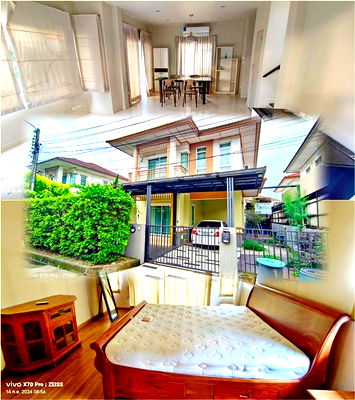 Houses for rent วิทยาลัยเทคนิคมีนบุรี : SatitPattana Sch. 2storey house for rent Hathairat39 Safari Panyaindra fully furnished in 3bed 50sqw