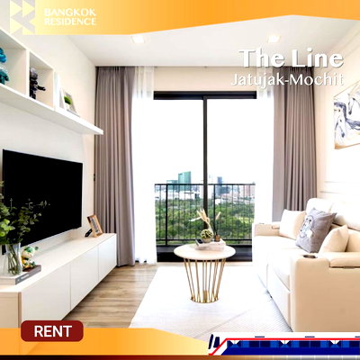 Condos for rent : Rare! The Line Jatujak–Mochit 🌃 Large, beautifully decorated high-floor unit, fully furnished 🛏️ Near BTS Mo Chit 