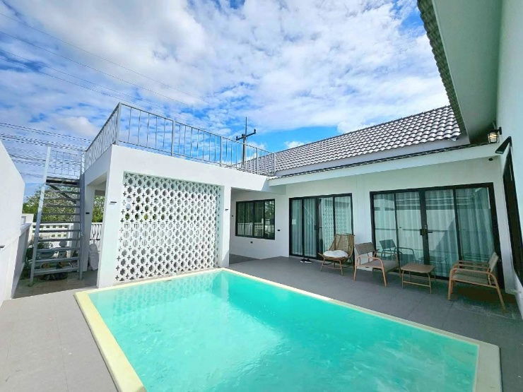 รูป ปล่อยเช่าพลูวิลล่าพร้อมเฟอร์ฯ พร้อมดาดฟ้าสำหรับปาร์ตี้ พลูวิลล่าขนาดใหญ่ ที่ดินกว้าง โซนหางดง ใกล้กาดฝรั่ง , โรงเรียนนานาชาติลานนา  - รูปที่ 2/30