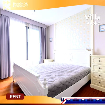 เช่าคอนโด BTS อโศก : ปล่อยเช่าด่วน!  Villa Asoke ⚡️ ห้องดี เฟอร์ครบ คุ้มมาก🚇 ใกล้ MRT เพชรบุรี 