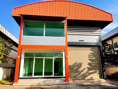 Factory for rent Krathum Baen Samut Sakhon : AR021 Factory for rent - warehouse and 2-storey office building, built on 267 sq m of land, warehouse area 480 sq m, 
