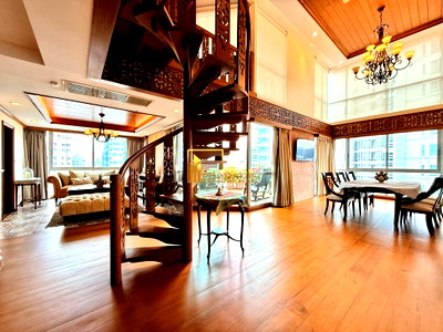 Condos for rent : The Rajdamri | Unique 3 Bed Duplex Condo in Prime Location - BR60776CD