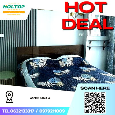 Condos for rent Kluai Nam Thai : #Z3265💥 201168 🔥Condo for rent: Aspire Rama 4