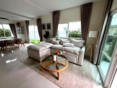 บ้านเดี่ยวให้เช่า : Villaggio 3 srinakarin bangna, 4B3B, พื้นที่ 56 ตร.ว, พื้นที่ใช้สอย 153 ตร.ม, เช่า 85,000 บาท / เดือน  เฟอร์ครบ