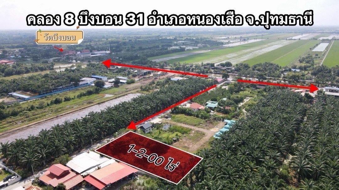 รูป ที่ดินสวยทำเลดี คลอง 8 หนองเสือ ปทุมธานี ขายที่ดิน 1 ไร่กว่า ถมแล้ว ทำเลดี ใกล้รังสิต คลอง 7 – คลอง 8 – ถนนเลียบคลอง – ถนนรังสิตนครนายก - รูปที่ 1/8